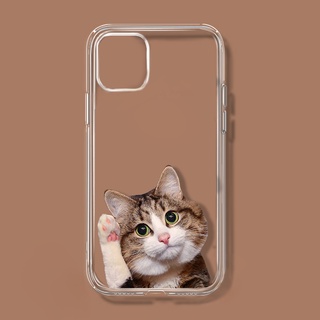 Ốp điện thoại mềm trong suốt chống rơi in hình mèo thích hợp cho iPhone Xs MAX XR 7 8plus Xs 11promax 12pro 13 pro max