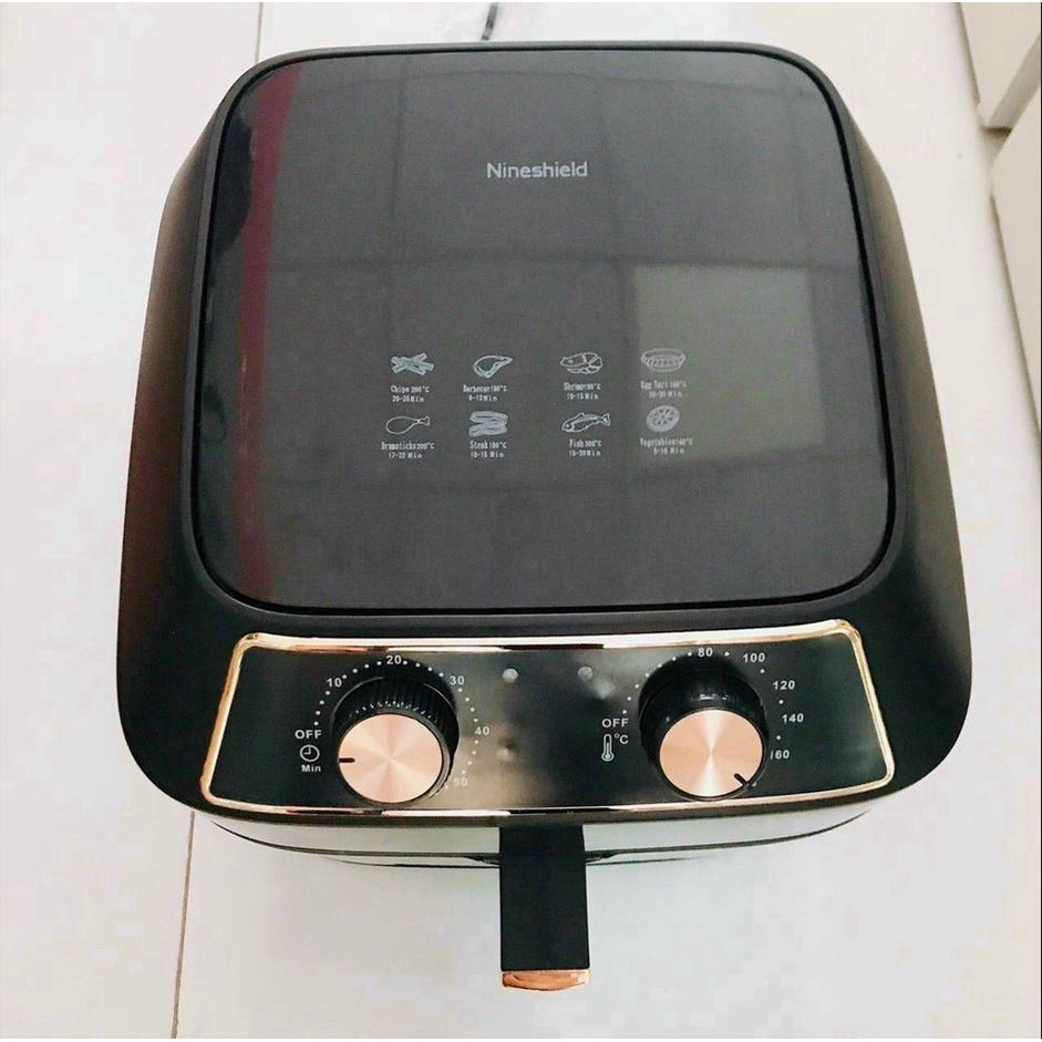 Nồi Chiên Không Dầu NINESHIELD 10L  Công Nghệ Làm nóng Rapid Air, Dạng Cơ - Công Suất 1500W