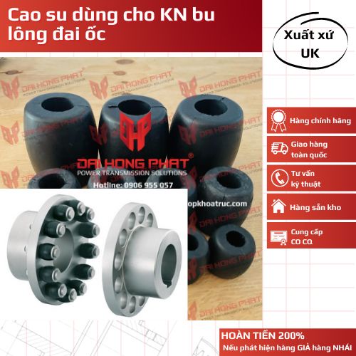 Cao su giảm chấn cho khớp nối ngón, linh hoạt thay thế. Xuất xứ UK
