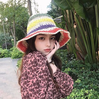Mũ cói nhiều màu xinh