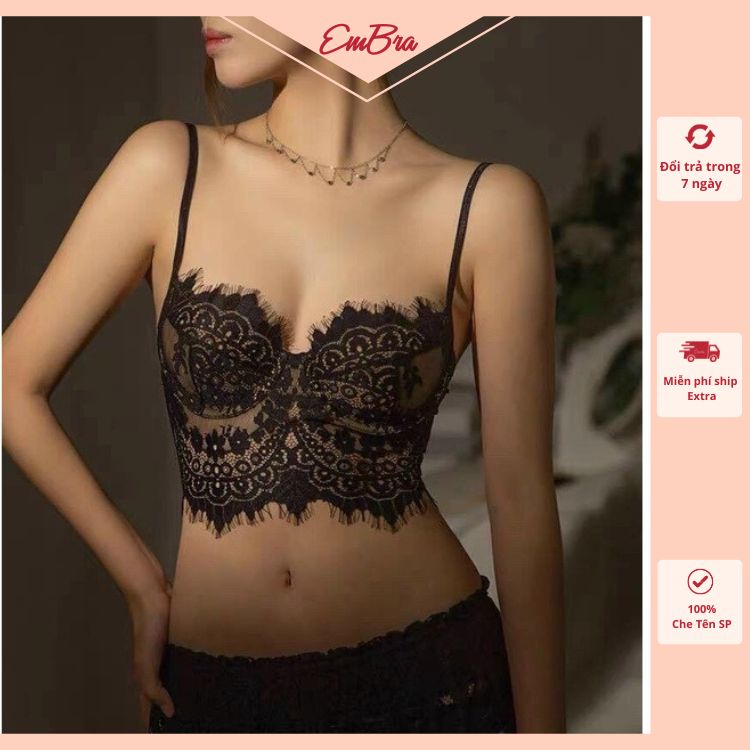 áo Bra ren hoa mỏng họa tiết hoa EBALB13