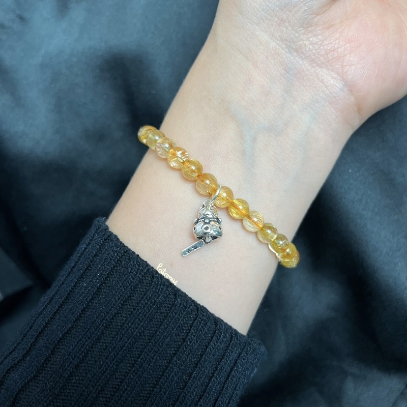 Vòng Tay Thạch Anh Tóc Vàng Lucky Cat VTTATVLC22A Patronus
