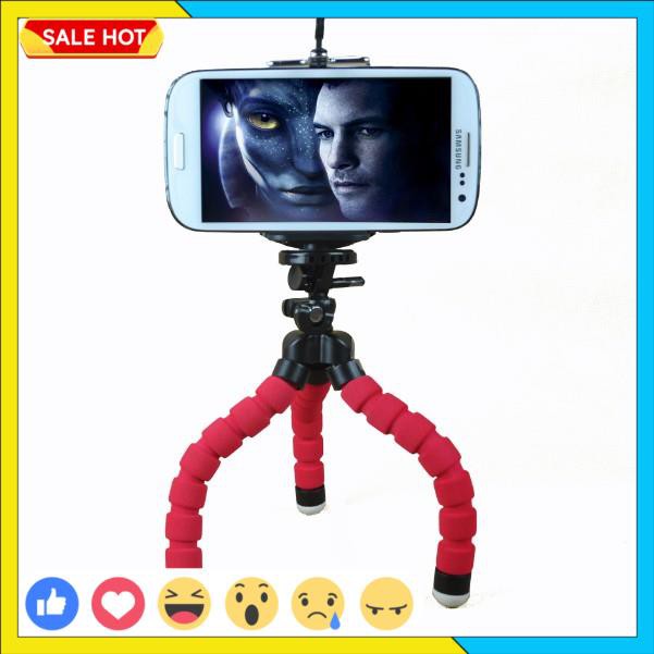 Tripod Bạch Tuộc 3 Chân Để Điện Thoại Để Bàn, Cầm Tay, Tặng Kèm Kẹp Điện Thoại