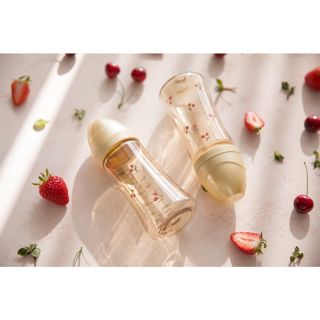 [Thay núm] Bình sữa Grosmimi PPSU Cherrish 200ml, 300ml