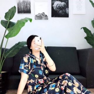 PYZAMA SATIN LỤA TAY NGẮN QUẦN DÀI