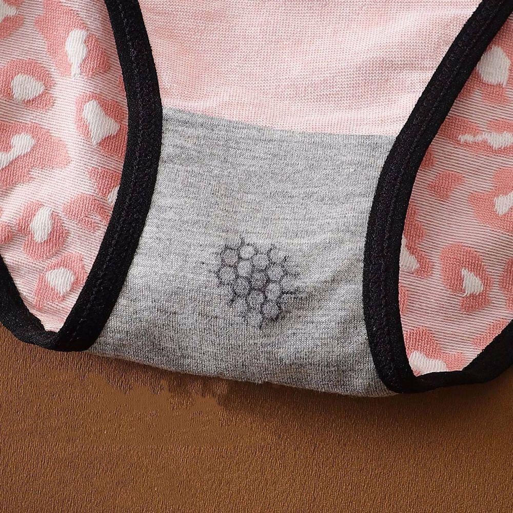 Quần Lót Cotton Không Đường May Lưng Thấp Họa Tiết Da Báo WMES15H