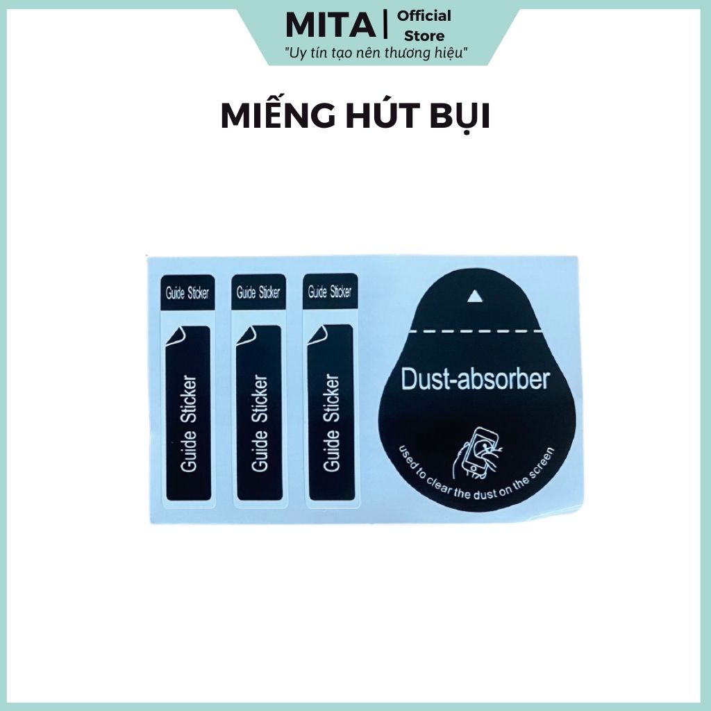 Miếng dính bụi màn hình, Miếng dán lấy bụi khi dán kính cường lực điện thoại, Sticker hít bụi