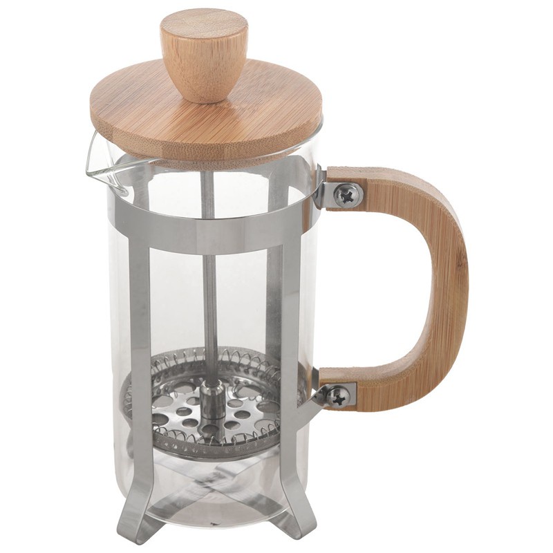 French Press Eco-Friendly Bamboo Cover Coffee Plunger Tea Maker Percolator Filter Press Coffee Kettle Pot Glass Teapot