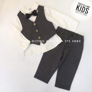 Set công tử Hm xuất cho bé trai 1-6y có feedback khách mua tại shop
