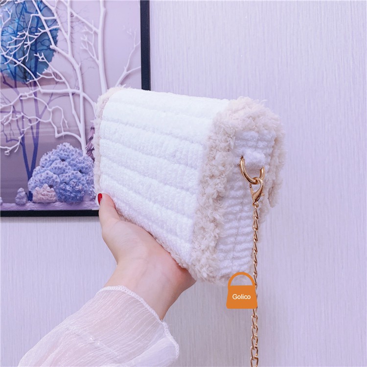 Túi Handmade Tự Đan Đầy Đủ Phụ Kiện Gồm Len Mịn，Hot TikTok BTL66