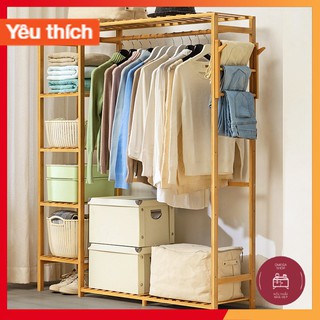 Kệ, tủ, giá treo quần áo dạng vuông rộng 150cm - Phong cách Hàn Quốc.