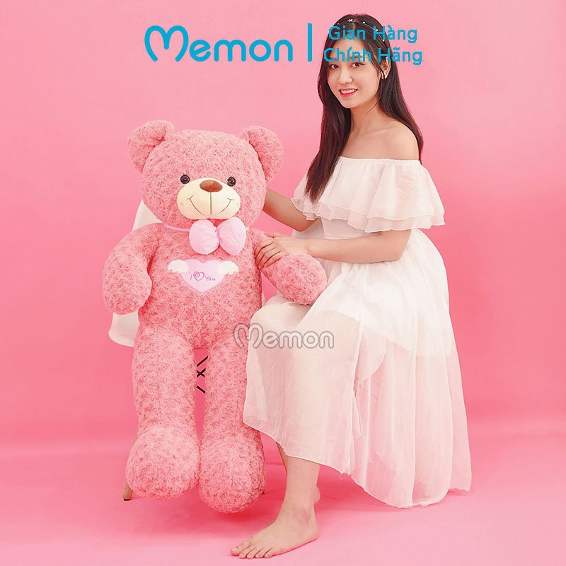 Gấu Bông Teddy Angel Hồng Cao Cấp Memon