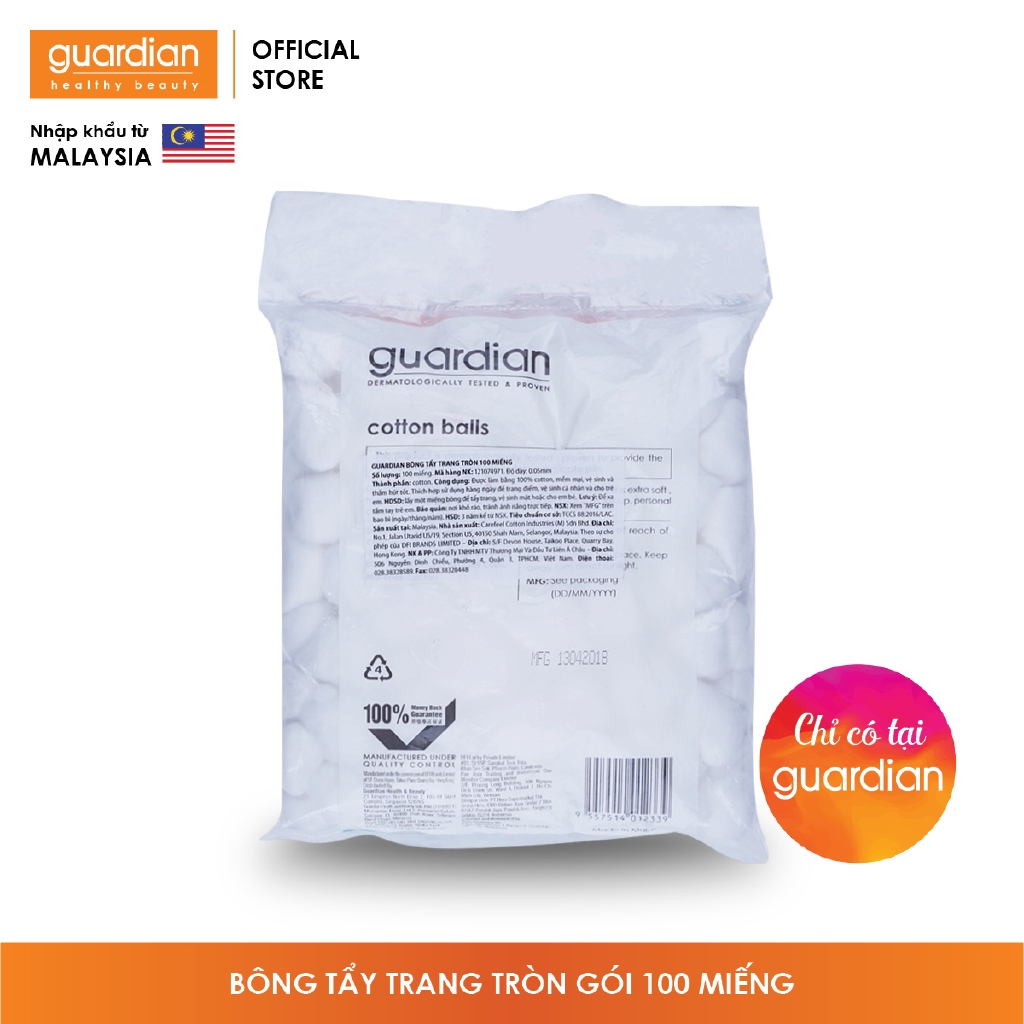 Bông tẩy trang tròn Guardian (100 miếng) | BigBuy360 - bigbuy360.vn