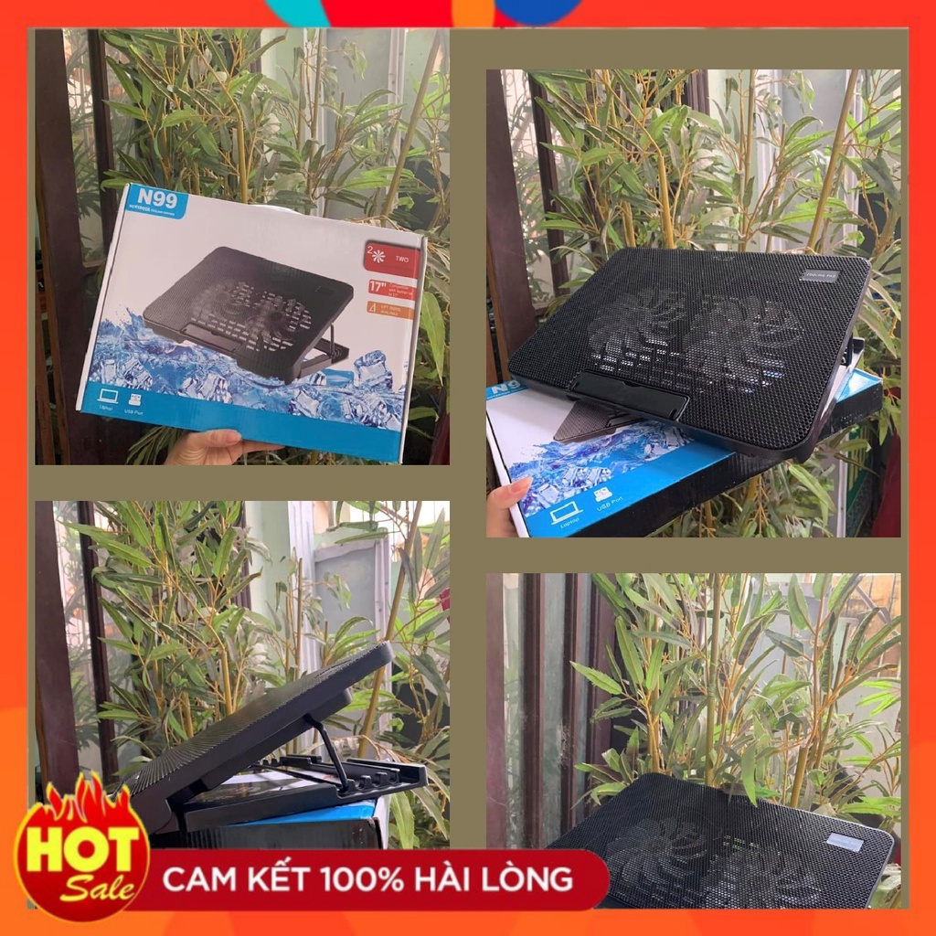 Đế Tản Nhiệt Dành Cho Laptop Cooling pad N99 (2 Fan) 17inch
