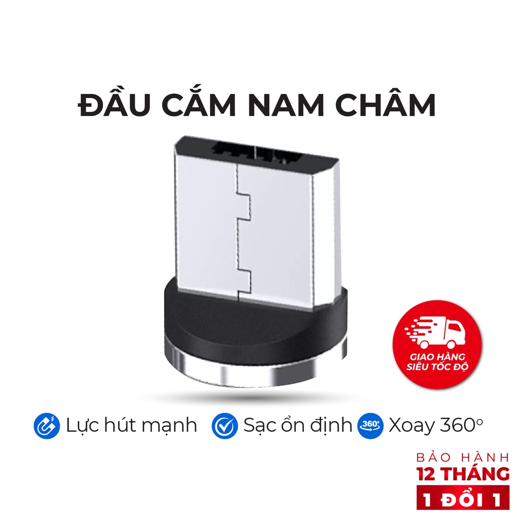 Đầu cáp sạc nam châm TOPK - Hàng Chính Hãng Bảo hành 12 tháng