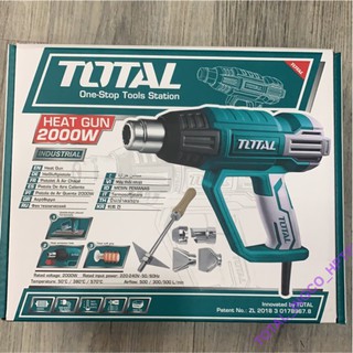 Máy khò nhiệt total tb2006 2000 w máy thổi nhiệt 2000w - kèm theo 1 cây nạo/cào và 4 miệng vòi