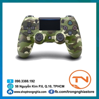 Tay cầm PS4 Pro Xanh lá Green Camo - Hàng chính hãng Sony