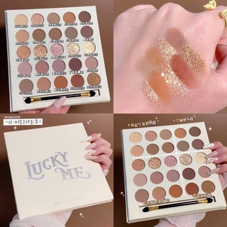 Bảng phấn mắt 25 ô kèm cọ đánh phấn mugeleen lucky me