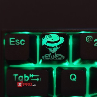 Keycap One Piece Luffy Mỹ Rơm xuyên led dùng cho bàn phím cơ