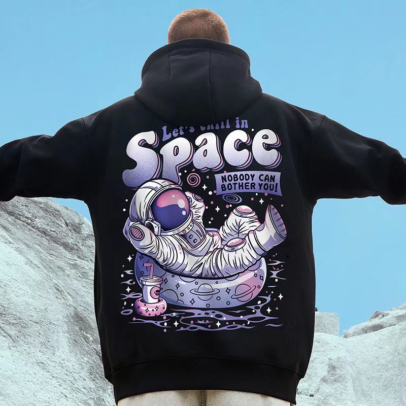 Áo hoodie tay dài dáng rộng in hình hoạt hình thời trang phong cách Nhật Bản cho nam cỡ M-8XL