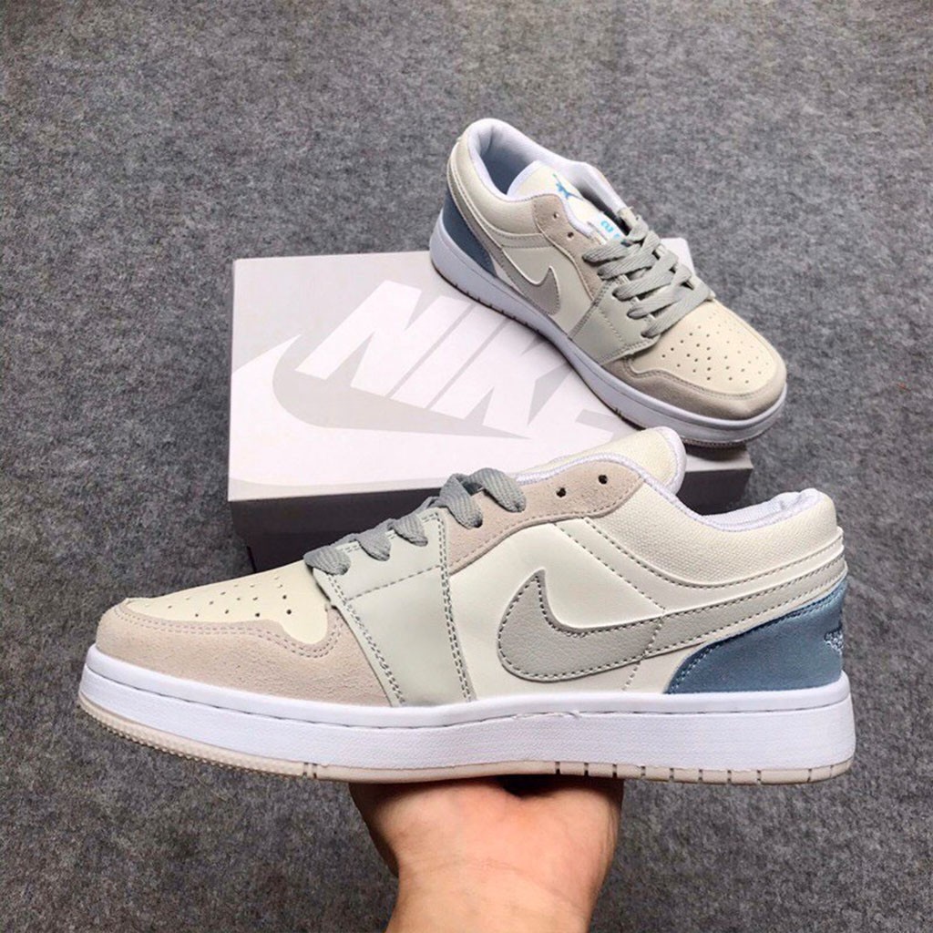 Giày Sneaker Nam Nữ, Giày Nike Air Jordan 1 JD 1 Low Paris Cổ Thấp Đế Khâu