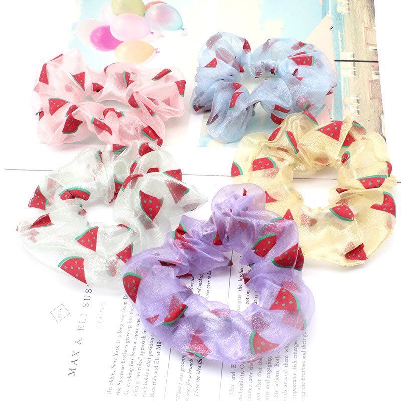 [Ảnh Thật] Dây buộc tóc Scrunchies Đủ Hình Họa Tiết GIÁ SỈ (Giao Ngẫu Nhiên)