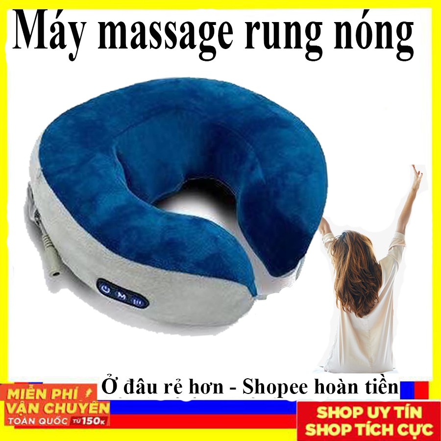 Gối Massage Rung Nóng, Gối Massage Cổ Chữ U Rung, Đấm, Tỏa Nhiệt Mang Lại Cảm Giác Thoải Mái-MUA NGAY