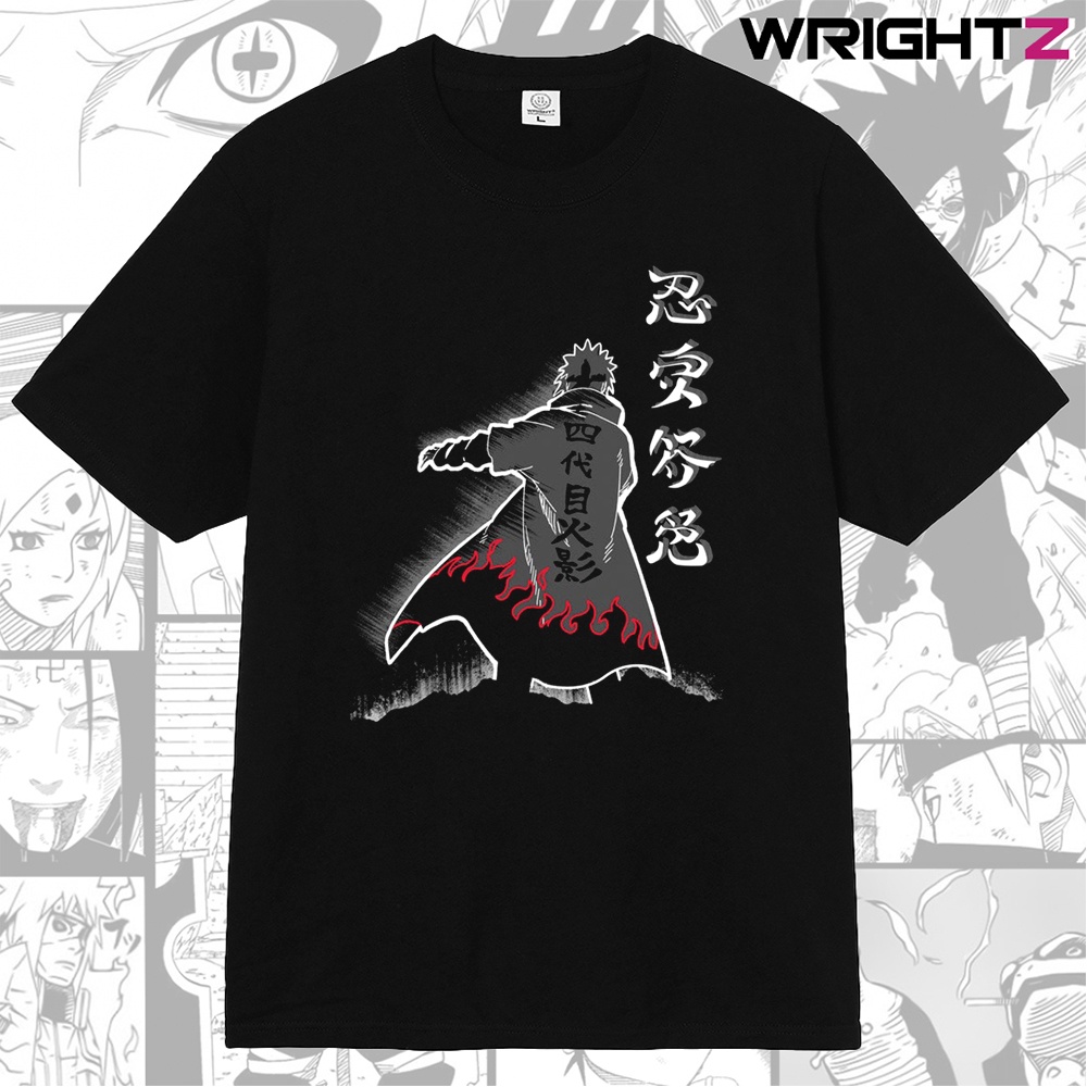Áo thun Naruto Minato Hokage Đệ Tứ phom rộng phong cách Anime Manga thời trang đường phố Nhật bản chất cotton big size