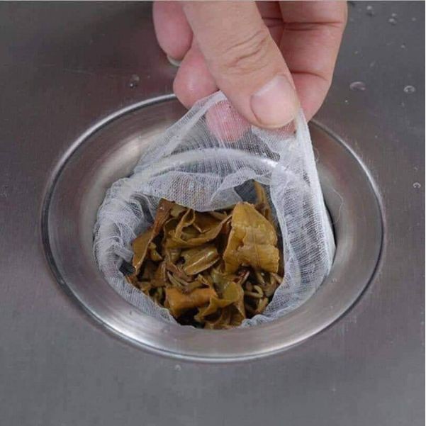 Túi lọc giác bồn rửa bát - set 100 túi,chống tắc nghẽn bồn cầu (hàng loại 1 có viền chun)