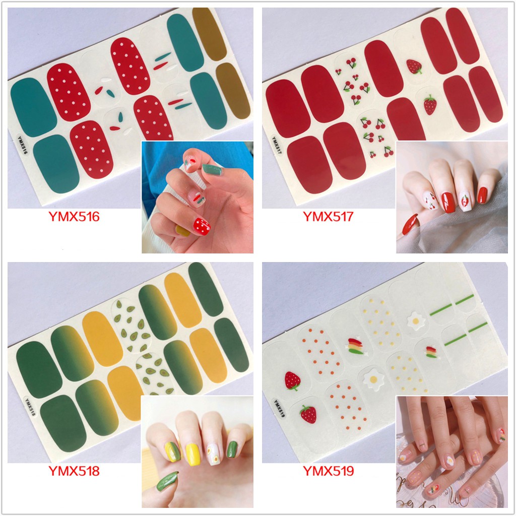 Miếng Dán Móng Tay Giả Trang Trí 3d Hình Hoa Xinh Xắn