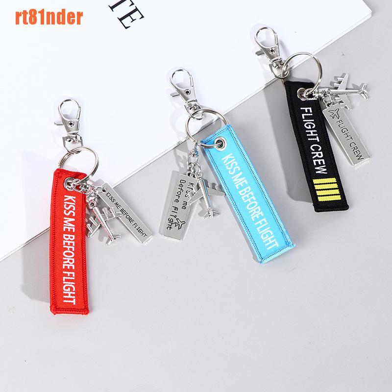 Móc Khóa Kim Loại Hình Máy Bay kiss before flight crew drive