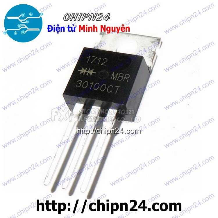 [1 CON] Diode MBR30100 30A 100V TO-220 (MBR30100CT) [Diode Schottky]