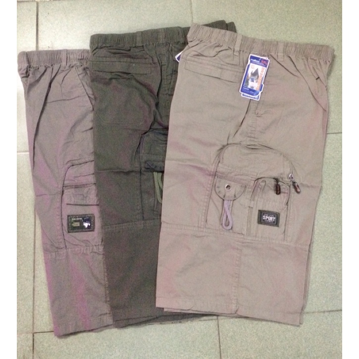 Quần ngố thô kaki túi hộp nam cao cấp
