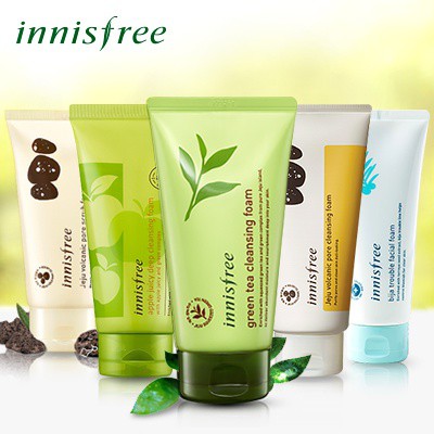 (Mẫu mới nhất 2018) Sữa rửa mặt Innisfree Cleansing Foam đủ loại 150ml có cải tiến (FULLSIZE)