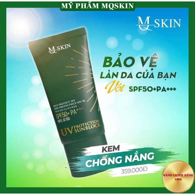 Kem Chống Nắng MQ Skin UV Protection Sunblock 50g  - MQ Skin chính hãng