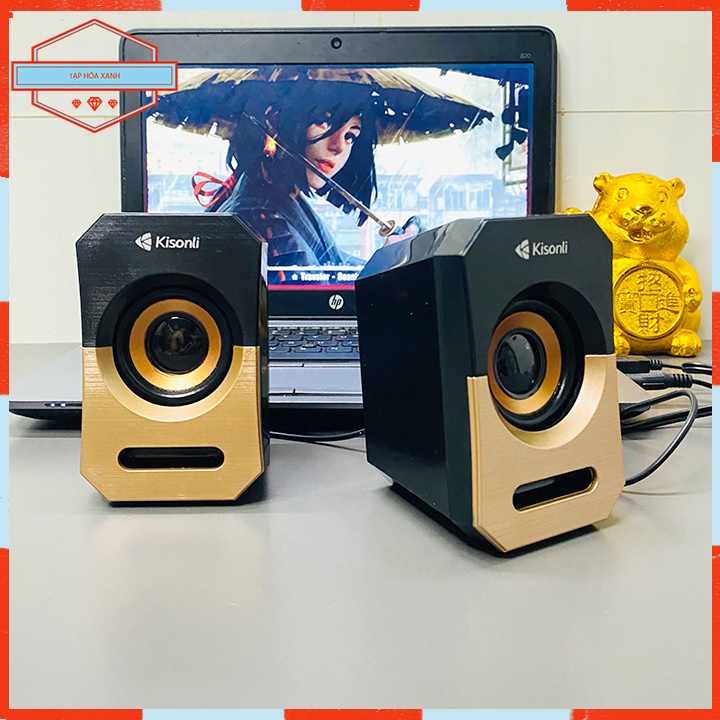 Loa Máy Tính Laptop PC Để Bàn 2.0 KISONLI A-606 Có Dây Chính Hãng Loa Vi Tính Mini Nghe Nhạc