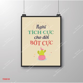 Tranh canvas treo tường slogan động lực văn phòng giá rẻ Hà Nội - TD0516