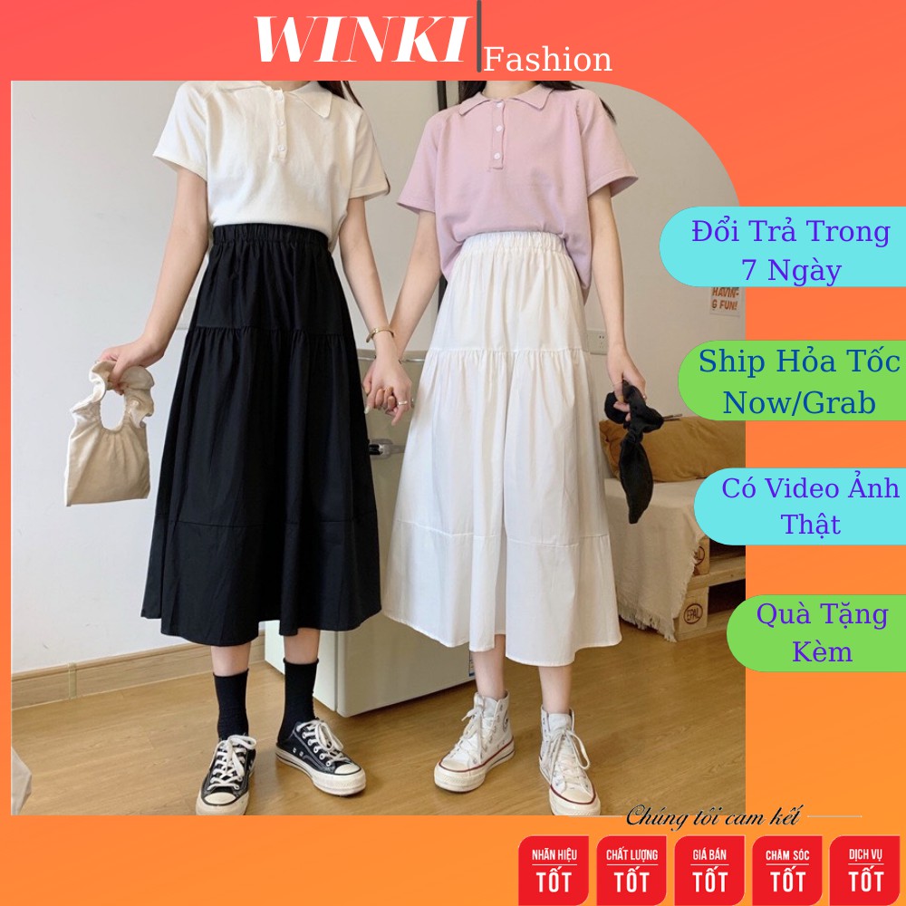 [TẶNG GÓI XẢ VẢI] Chân váy dài 💥 Chân váy voan xếp ly💥Váy Ulzzang 2 lớp 3 tầng dáng dài