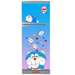 Decal trang trí tủ lạnh mẫu Doraemon chất liệu cao cấp độ phai màu trên 10 năm