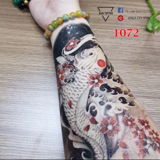 🎏 Hình Xăm Dán 🎏 Cá chép om dưa
