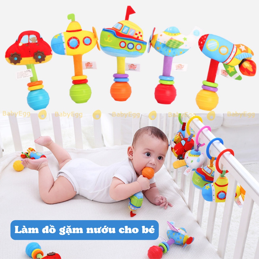 Lục lạc cầm tay gặm nướu luyện cổ tay linh hoạt đồ chơi cầm tay cho trẻ sơ sinh nhỏ bé trai bé gái1 2 3 4 5 6 7 tháng