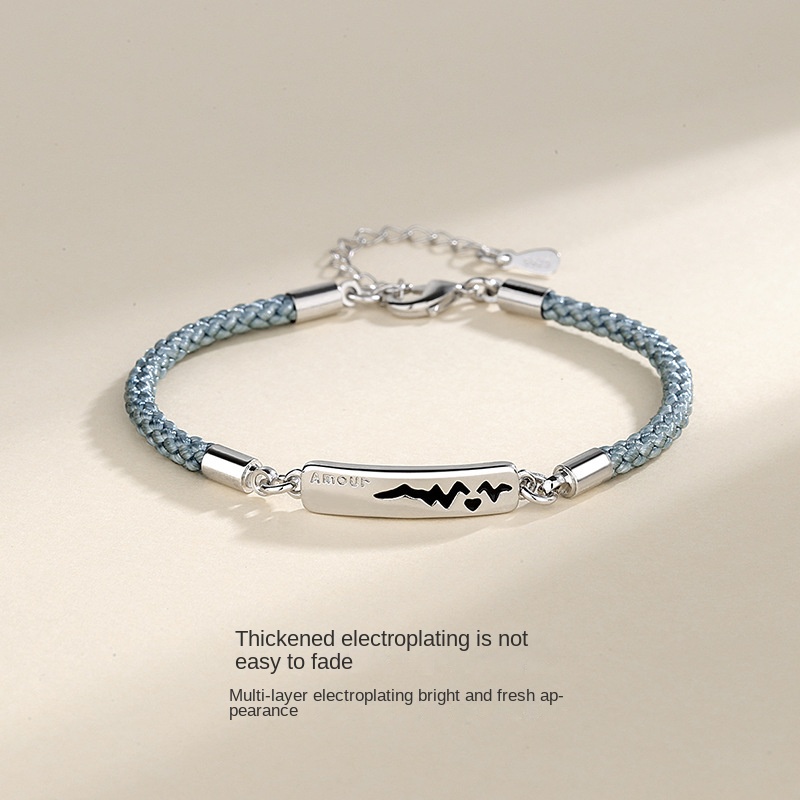 Vòng Tay In Hình Nhịp Tim Cho Cặp Đôi