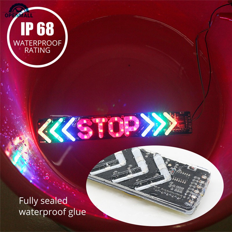 Thanh đèn LED OM nhấp nháy dùng làm đèn báo dừng / đèn phanh / đèn rẽ / đèn hậu 12V cho xe mô tô