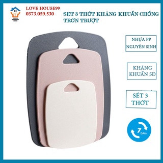 Thớt kháng khuẩn set 3 thớt kháng khuẩn chống trơn trượt