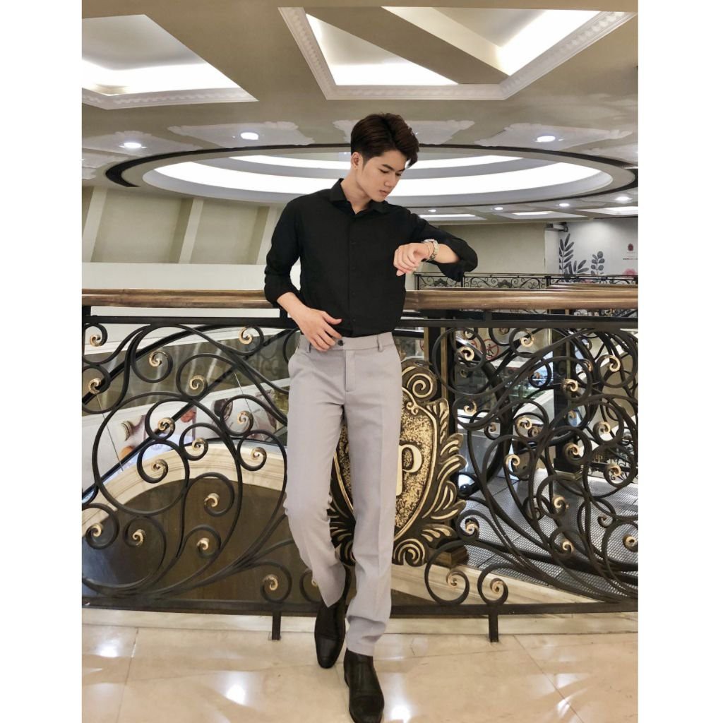 HÀNG LOẠI 1] Quần tây nam-Quần Âu Nam Đẹp- vải mịn co dãn,full màu ghi nhạt, ghi đậm, đen, xanh đen ST002 | BigBuy360 - bigbuy360.vn