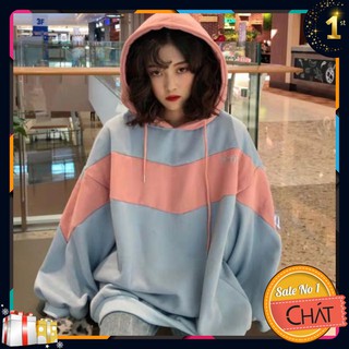 🔥HOT🔥Áo hoodie phối 2 màu ulzzang❤️Áo nỉ nam nữ dáng rộng