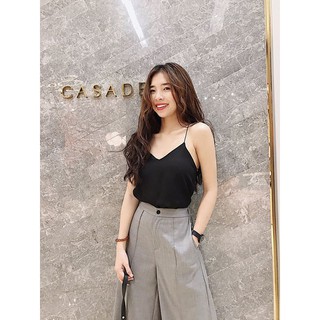Áo chiffon hở lưng dây tròn