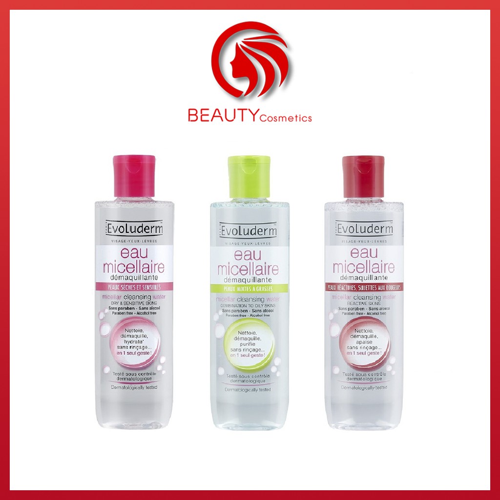 Tẩy Trang Evoluderm Micellar Cleansing Water 250ml