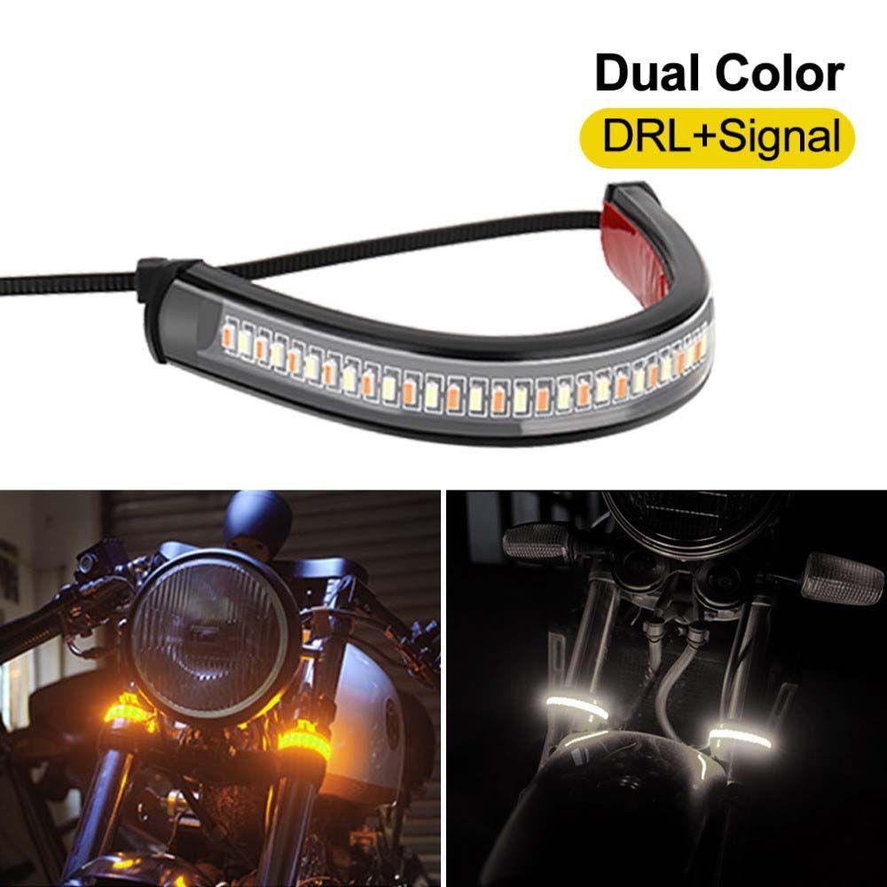 Norman Dải Đèn LED Tín Hiệu Xi Nhan Ánh Sáng Trắng Hổ Phách Thông Dụng Cho Xe Máy