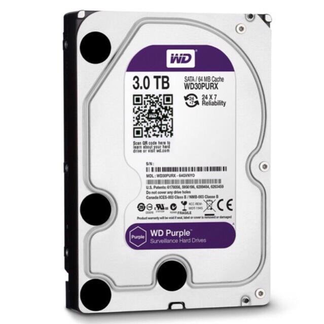 Ổ cứng 3TB western purple 3.5" bảo hành 3 tháng